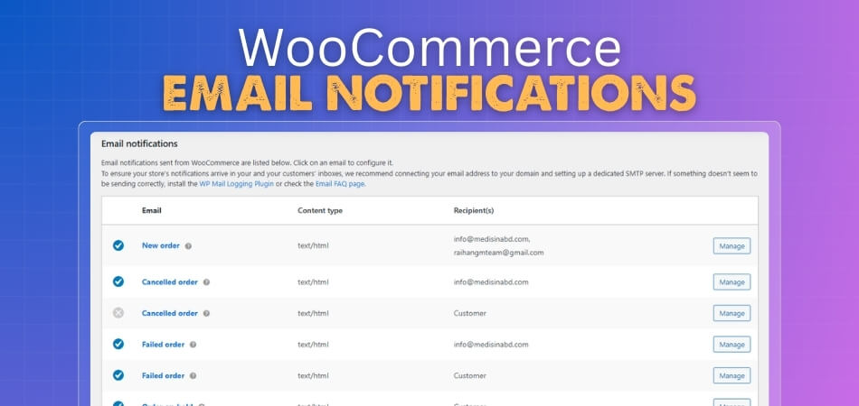 Complete Guide to WooCommerce Email Notifications