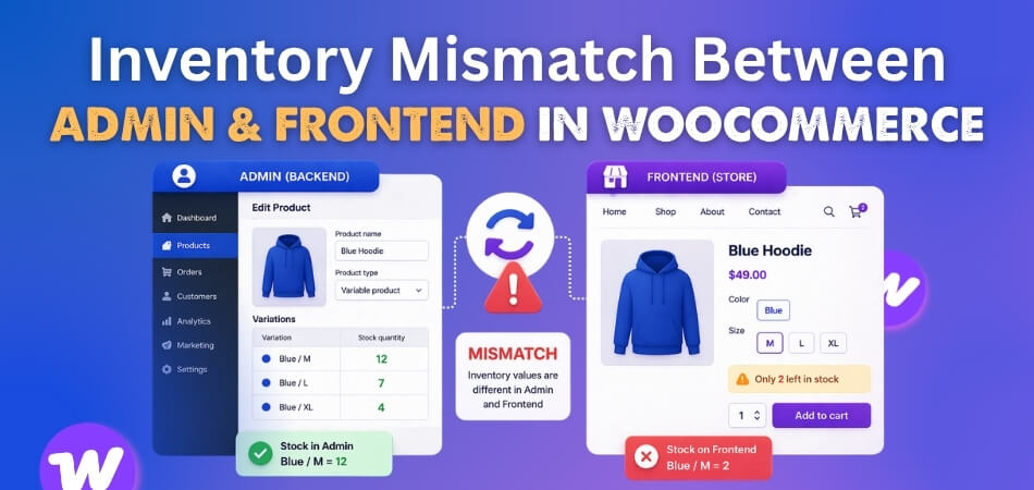 Inventory Mismatch Between Admin and Frontend in WooCommerce