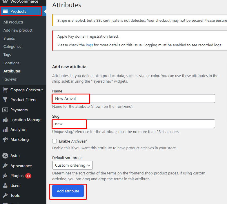 Create a New Arrivals attribute