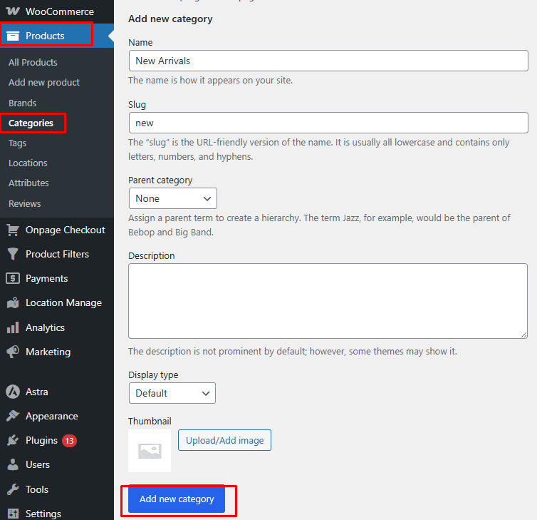 Create a New Arrivals category or tag