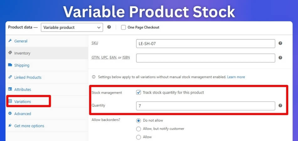 How WooCommerce Handles Variable Product Stock