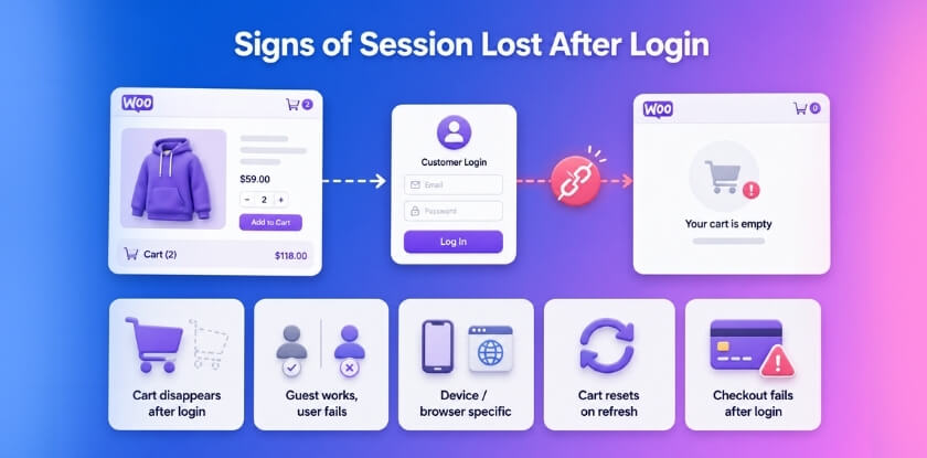 Signs You’re Facing WooCommerce Session Lost After Login