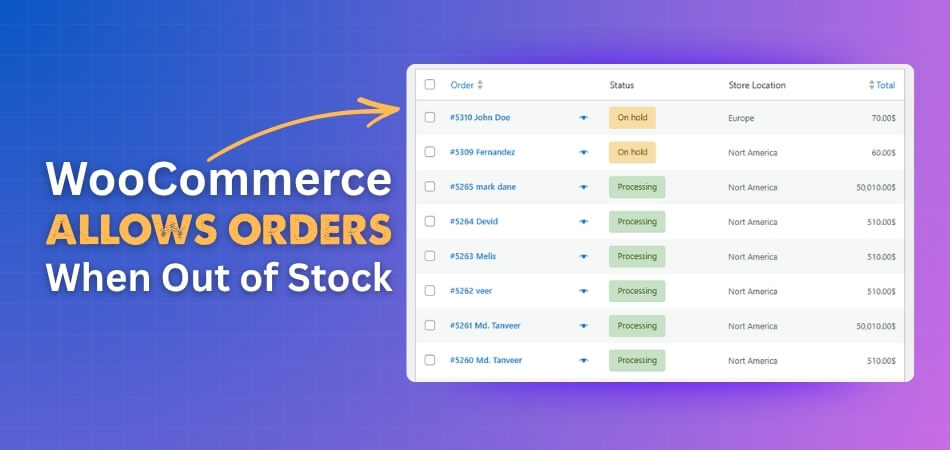 WooCommerce Allows Orders When Out of Stock