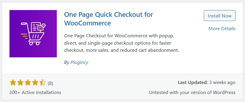 install One Page Quick Checkout for WooCommerce