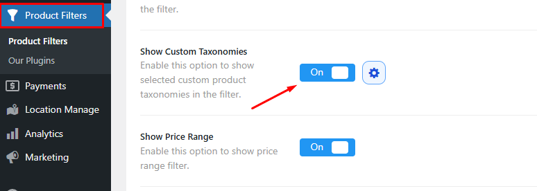 turn on Custom Taxonomies option