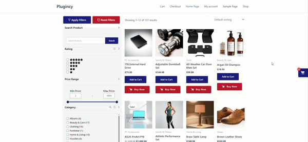 Side Cart and Popup Coupon