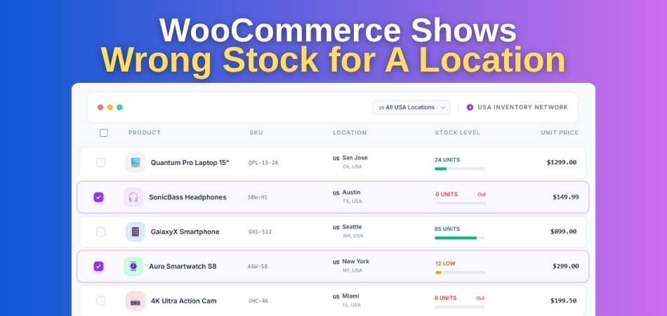 WooCommerce Shows Wrong Stock for A Location