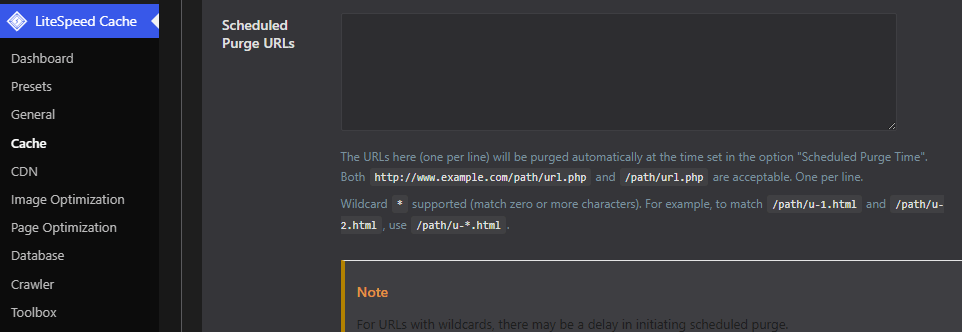 go to LiteSpeed Cache → Purge → Purge by URL